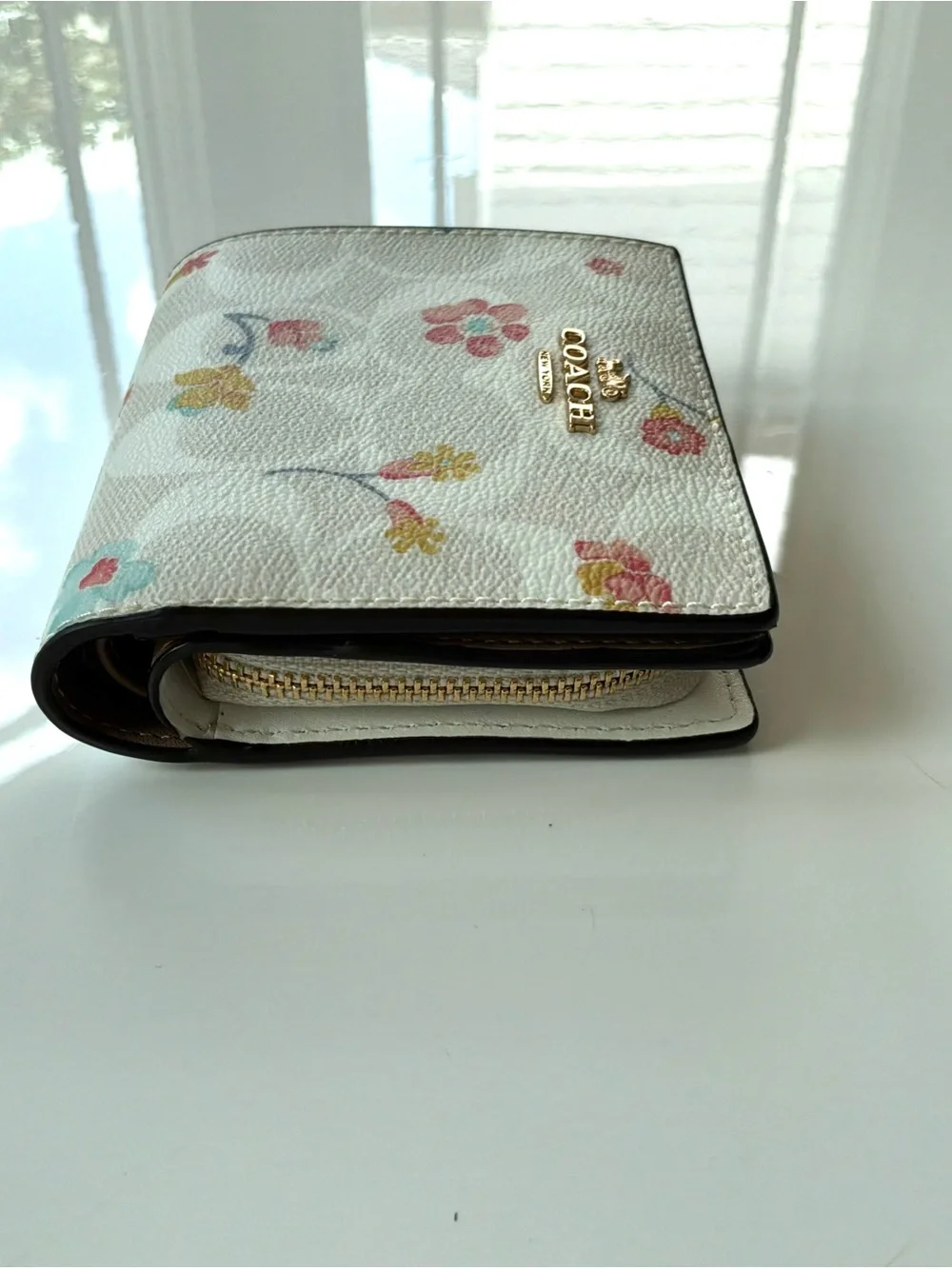 Coach NWT Signature Mystical Floral Snap Wallet C8704